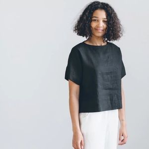 Linenfox MONA top in BLACK